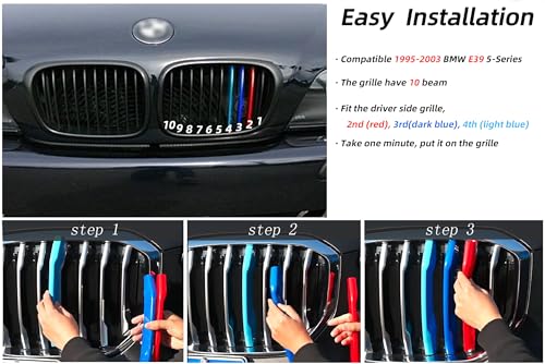 Image of Grille color stripes Compatible accessories 1995-2003 E39 5 Series Kidney Grille 10-Beam