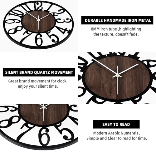 LEIKE 24-Inch Wall Clock