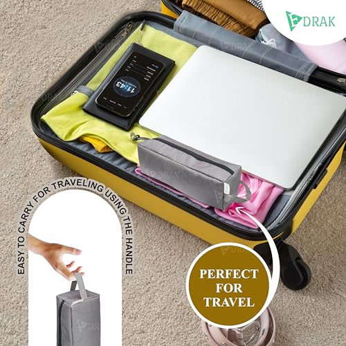 Image of EDRAK Hair Dryer airwrap Hair Straightener Bag Pouch Cover case.Cosmetic Hair Brush Toiletry Pouch for Travel(Grey)