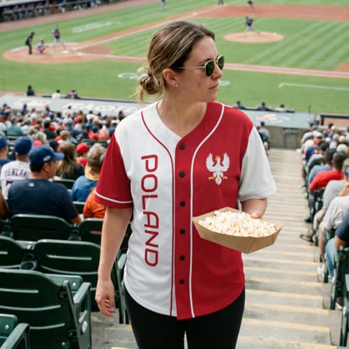 Camiseta de béisbol personalizada Polonia - Camisetas deportivas con nombre y número, uniforme de sóftbol para hombres y mujeres miniatura 2