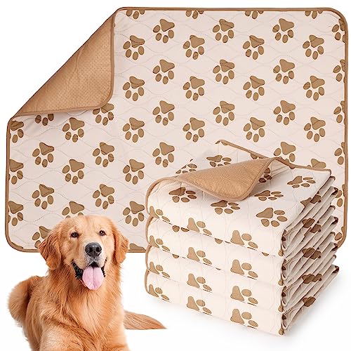 Image of Washable Pee Pads for Dogs | 24 inchx34 inch Reusable Puppy Pads | Absorbent Pet Travel Pad | Anti-Slip Waterproof Pet Training Mats with Absorbency for Puppies & Elderly Dogs (L)