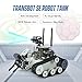 Yahboom Raspberry Pi 5 Robot Track Tank Car Kit with Robotic Arm Artificial Intelligence Learning Electronic Programming for Teens Adults (Transbot-SE with Pi 5 4G)