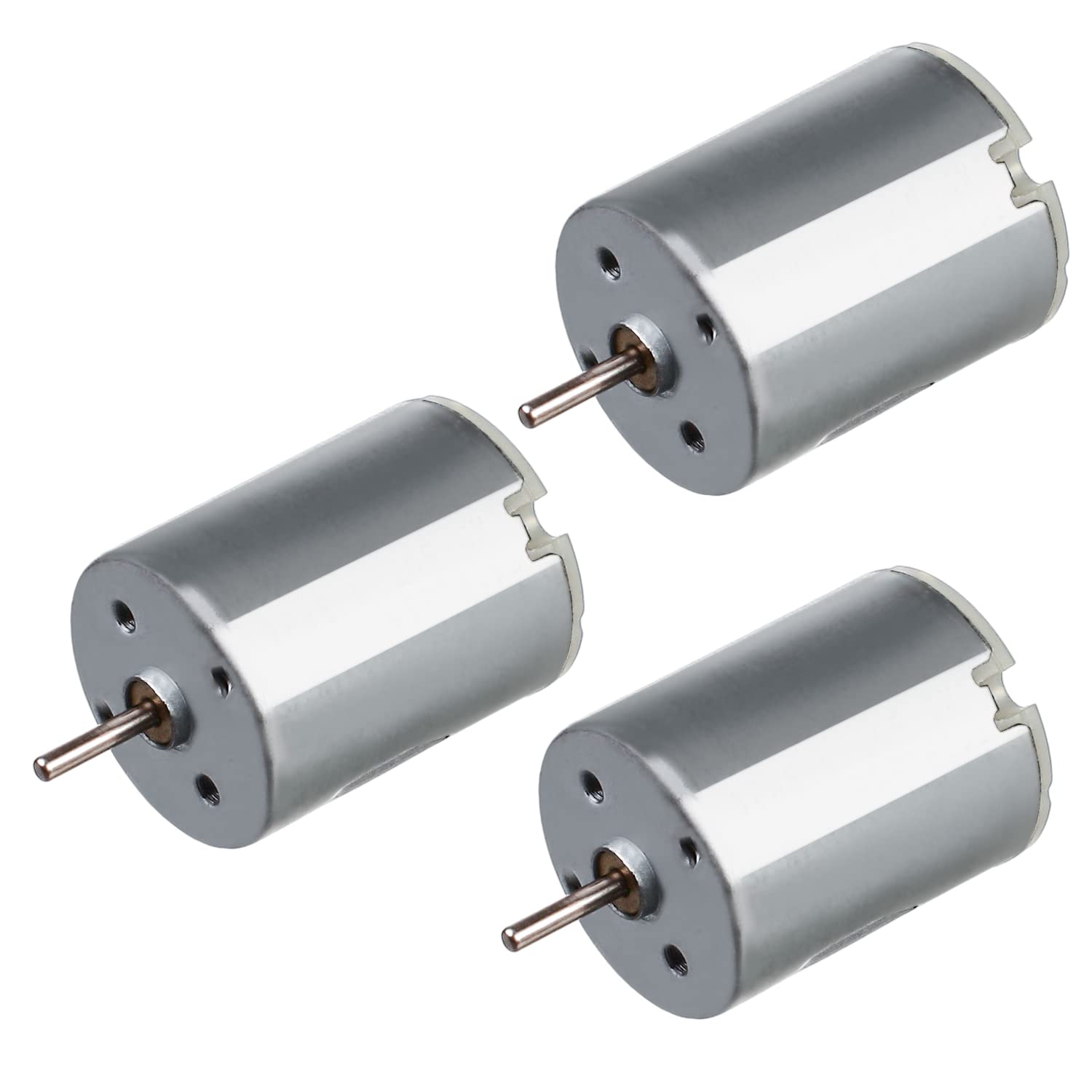 Heyiarbeit Micro DC Motor 12V 7000 RPM R385 Strong Magnetic Round Shaft High Speed Motor for RC Boat Electronic Equipment 5Pcs