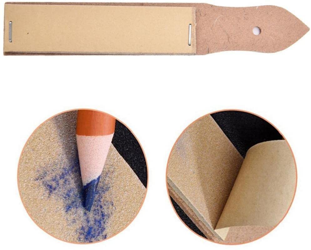 Lot De 4 Papiers De Verre Portables Pour Affûter Crayons – Idéal Pour Dessinateurs, Artistes, Fusains Et Pastels