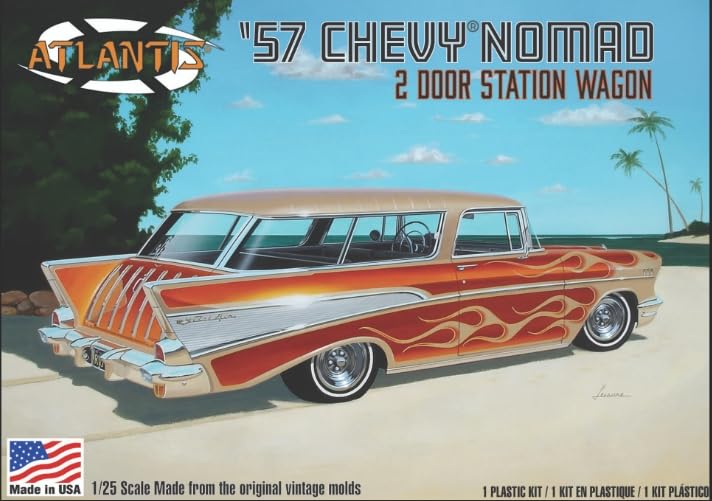 Atlantis 1957 Chevy Nomad 2-Door Station Wagon, 1:25 Scale Model