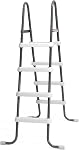 Intex Steel Frame Above Ground Swimming Pool Entry/Exit Ladder for 48" High Wall Pools, 300 Pound Capacity, Accessory Only, Pool Not Included
