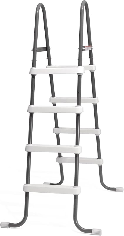 Steel Frame Above Ground Swimming Pool Entry/Exit Ladder for 48" High Wall Pools, 300 Pound Capacity, Accessory Only, Pool Not Included
