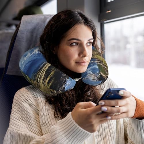 Almohada de espuma viscoelástica para viaje U miniatura 6