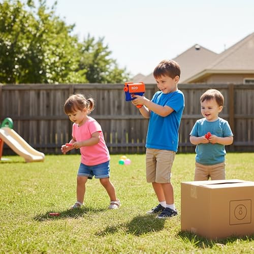 Image of Blaster Gun Toy for Kids | Storm Safe Long Range Shooting Gun | 3 Soft Foam Bullets | Safe Indoor Outdoor Game | Gift for Boys Girls | Age 5 6 7 8 9 10 Years