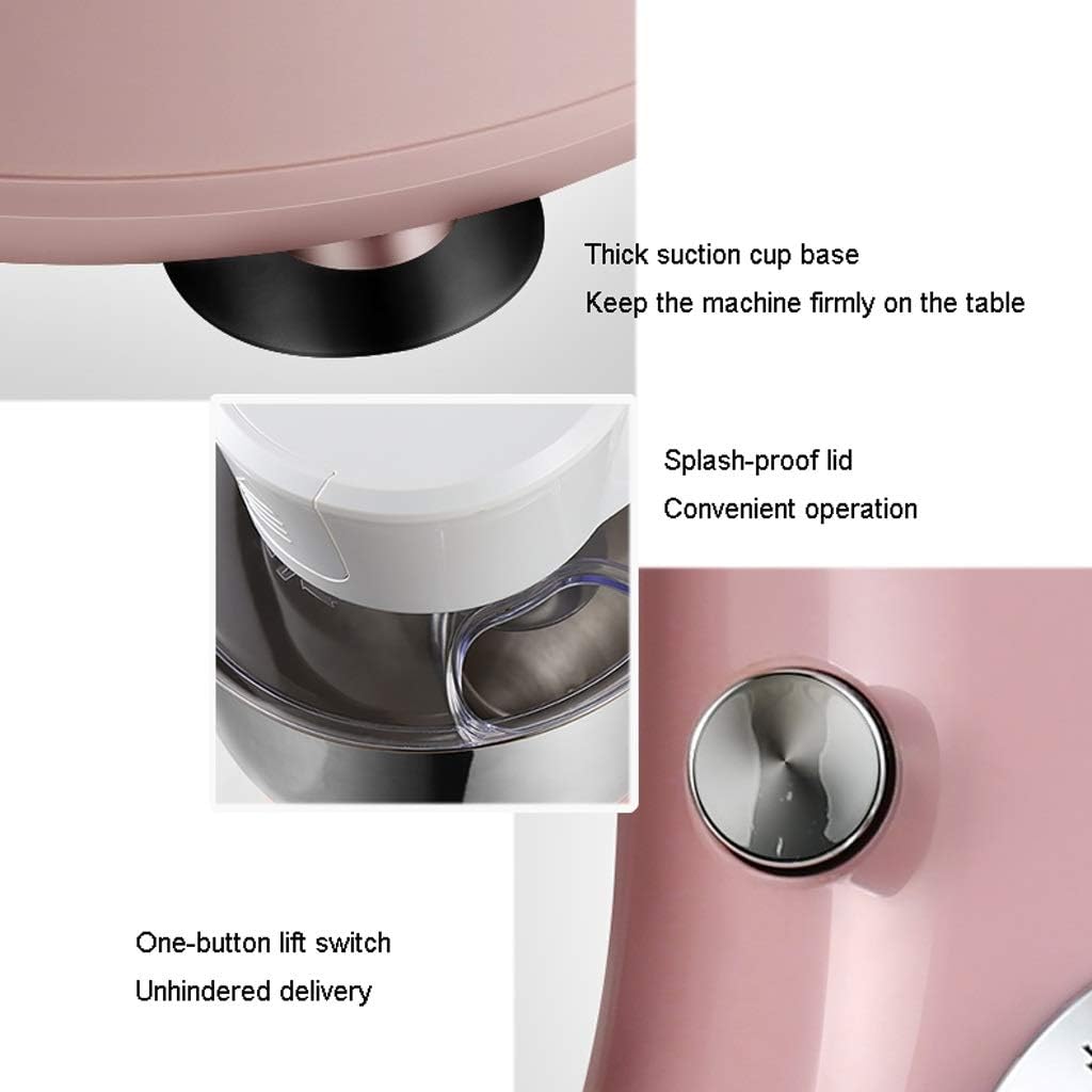 Egg Beater Mixer Electric Mixer for Everyday Use 6 Speed Stand Mixer with 4.8L Stainless Steel Mixing Bowl Dough Hooks and Mixer Beaters for Dressings Frosting Meringues and More Whisk