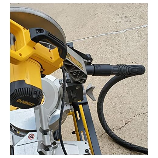 B3D Miter Saw Vacuum Adapter Dust Collection Chop Saw Construction Shop Vac Attachment, Black