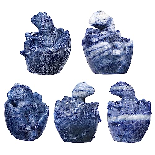 mookaitedecor Blue Aventurine Crystal Baby Dinosaur Ornament Collectible Figurine - Image 4