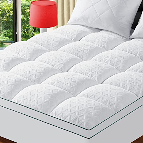 HARNY-Bamboo-Mattress-Topper-Queen-Size-Cooling-Breathable-Extra-Thick-Mattress-Pad-Cover-for-Back-Pain-Relief-Down-Alternative-Overfilled-Plush-Pillow-Top-with-8-21-Inch-Deep-Pocket