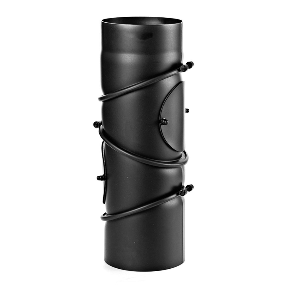 EWO Ofenrohr-Bogen 180 mm Durchmesser - Ofenrohr Multibogen 0-90° Schwarz - Senotherm-Beschichtung - rußbeständig, frost- und tauwechselbeständig