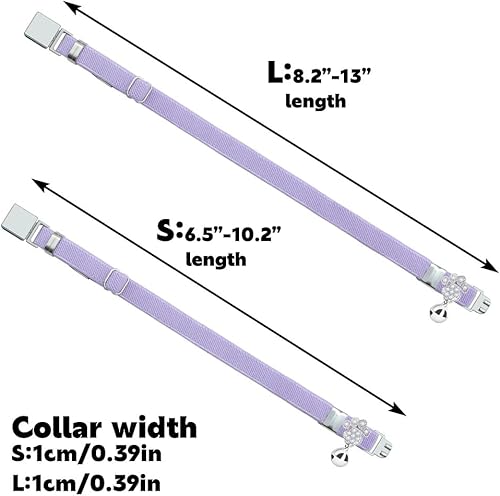 Miniatura 4 de Collares elásticos de seguridad personalizados para gatos con campana, collares elásticos personalizados con láser para niñas, niños, gatos, color