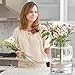 KOIUEYW Clear Vases for Centerpieces, 9 Inch Large Glass Vase for Bouquet, Glasses Home Decor Modern Jarrones Decorativos for Wedding Living Room Dining Table Office