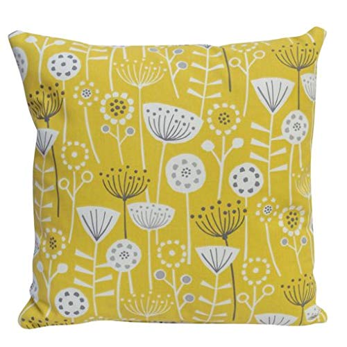 Scandinavian Style 100% Cotton Cushion Cover. Bold Ochre Yellow a...