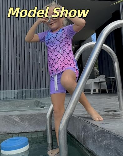 Image of Girls Swimsuits 3 Piece Tankini Bathing Suit Set Cute Bikini Swimwear with Cover Ups Beach Skirt 5-16 Years