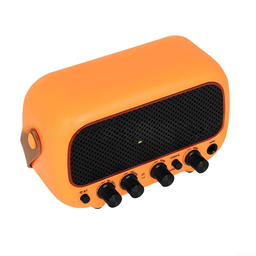 Tragbarer Lautsprecher, 5 W, Dual-Treiber, kabellos, Audio für Gitarre, Reisen, Camping, Outdoor, kompakte Größe (weiß)