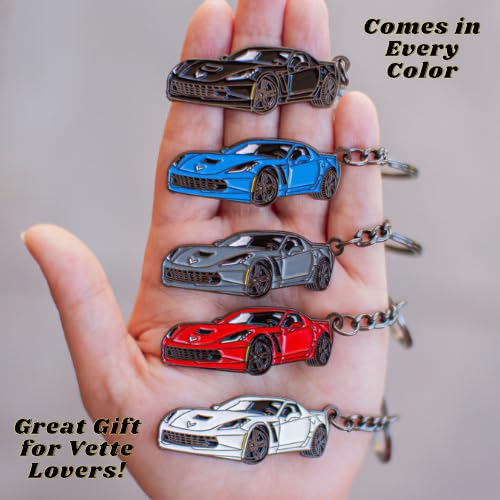 Image of C7 Corvette, Sweet Corvette key chain, C7 Vette accessories, Vette keychain, Metal Material, Corvette gifts