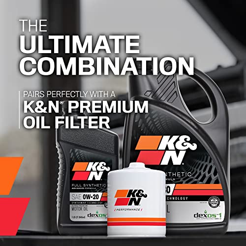 Image of K&N Motor Oil: 0W-20 Synthetic Engine Oil: Premium Protection, High Mileage, 1 Quart
