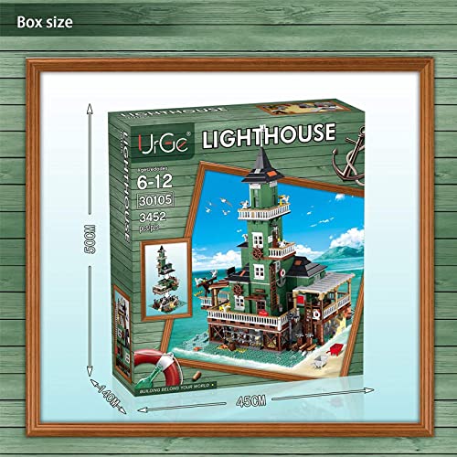 Haus Bausteine Bausatz, Modular Moc Klemmbausteine Haus, 3452 Teile Angeln Leuchtturm Architektur Modell Modulare… – Bild 6