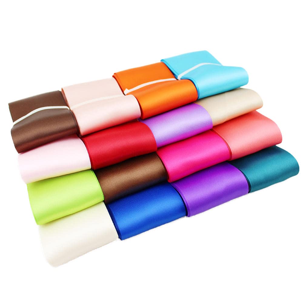 Ribbons For Gift Wrapping Ribbon For Fabric Satin Ribbons Dwustronna Poliester Satynowa Wstążka 5 Metrów/Partia Wysokiej Jakości Hurtowe Faborki Świąteczne (20 Mm)-Biały_25Mm.