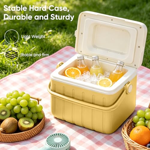 Image of 6Qt 13Qt 19Qt Northroad Camping Coolers,Stylish Macaron Color Durable Hard Cooler,Portable Insulated Ice Chest with 24 /48 Hour Ice Retention,Multi- Size for Camping,Picnic,Beach,Travel