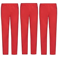 MISEMIYA Confezione 3 Pz-Pantaloni Sanitari MZ-3-8312, Rosso