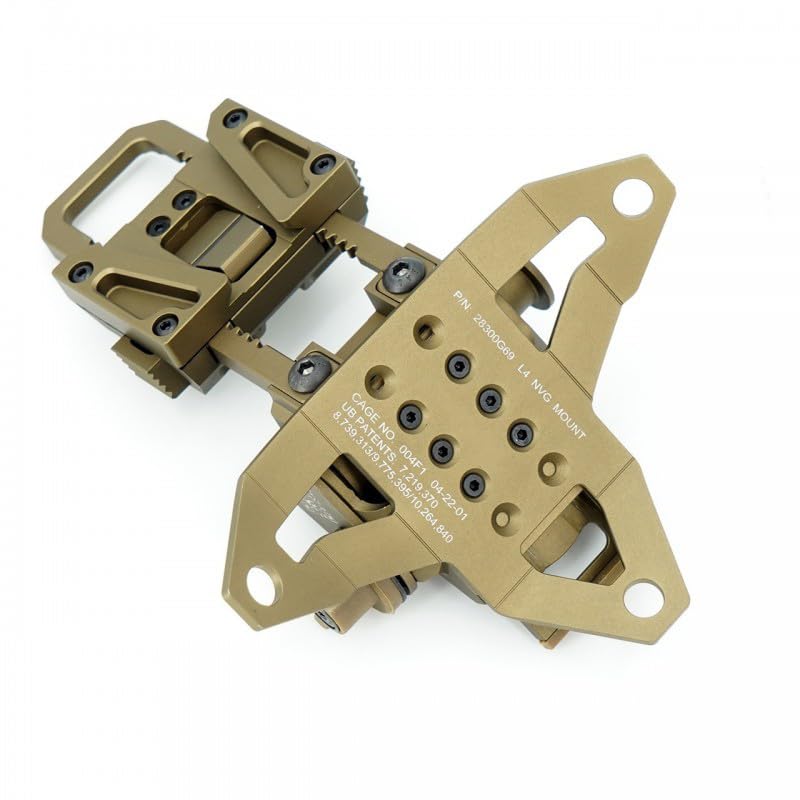 PVS15 PVS18 GPNVG18 Etc Night Vision Goggles Mount?Adjustable Tactical Helmet Mount?for L4G69 NVG Metal Helmet Mount?CNC Aluminum (DE)