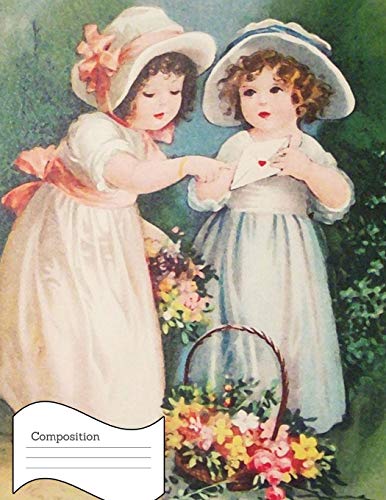 Composition: Vintage Notebook Children, Shabby Chic Comp Book, College Ruled For Note Taking,...