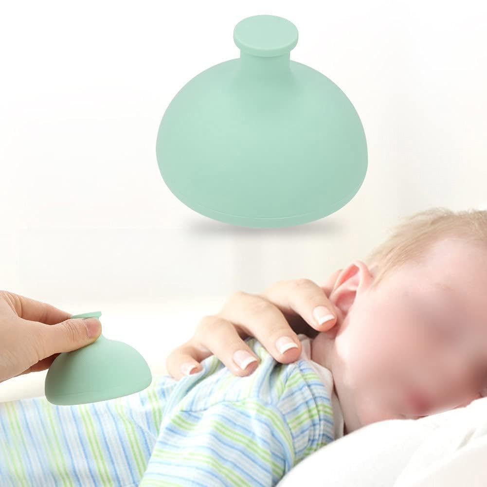 Taza de Palma de Silicona para mamá, Ayudante para Eructar y Digerir para Bebés, Niños Pequeños, Alimentación Infantil, Suave, Ecológico, No Tóxico, Verde, Rosa, Blanco, 3,0 Pulgadas (GREEN)