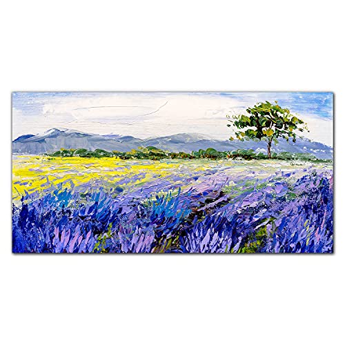 Photo sur verre acrylique 100x50cm Arbre de Pré pour illuminer un salon sombre