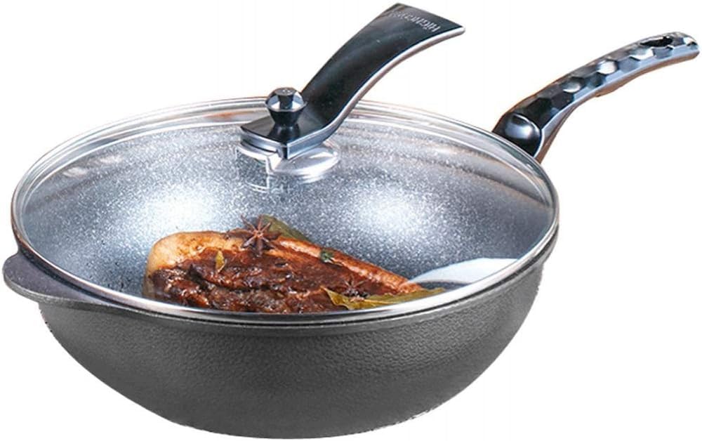 BIVVI Non-Stick Frying Pan Steak Pan No Fumes Kitchen Cookware Use for Gas Induction Cooker