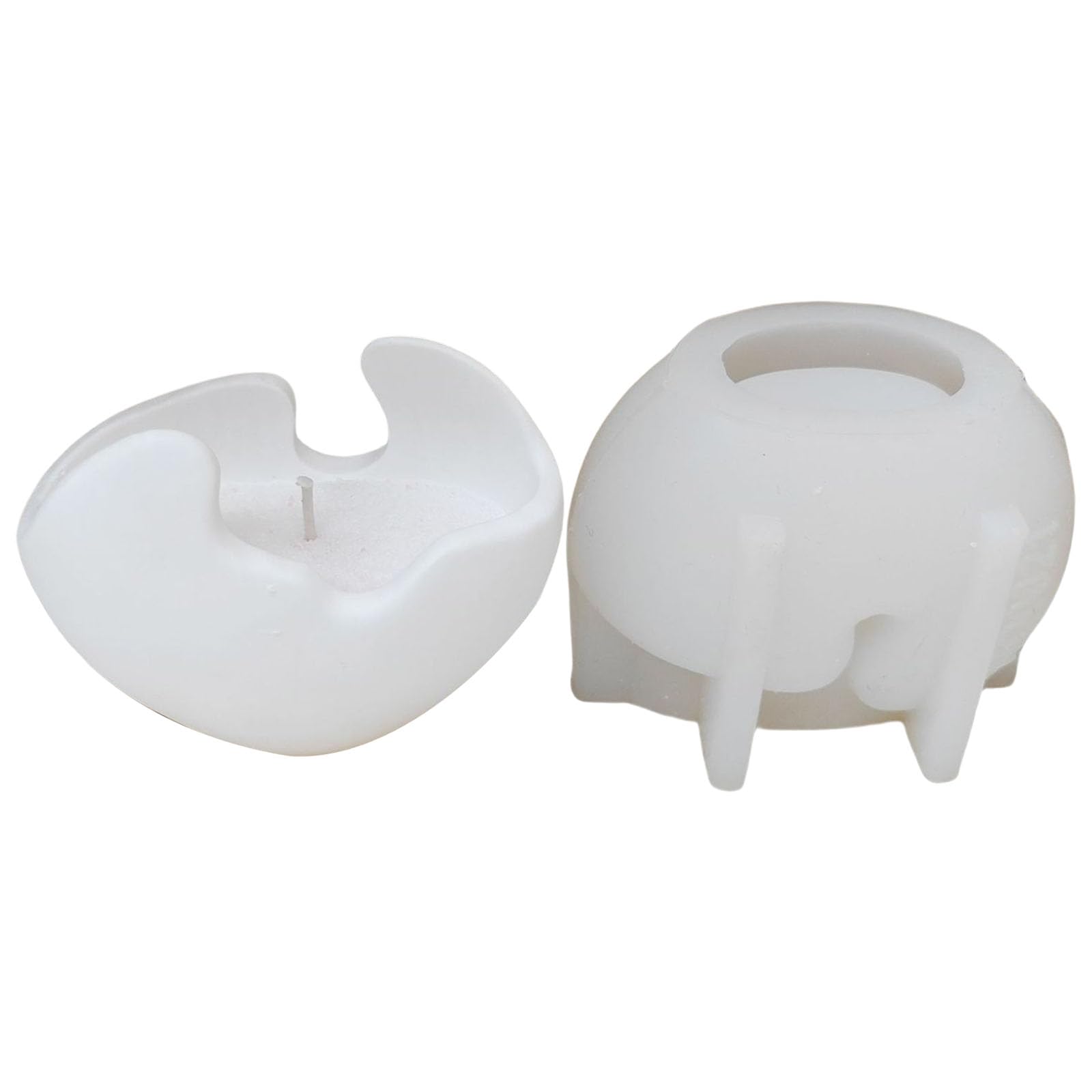 Buxuaaaa Design Silicone Candlestick Cup for Tealight Holders and Home Centerpieces Eggshell Silicone Mold Making
