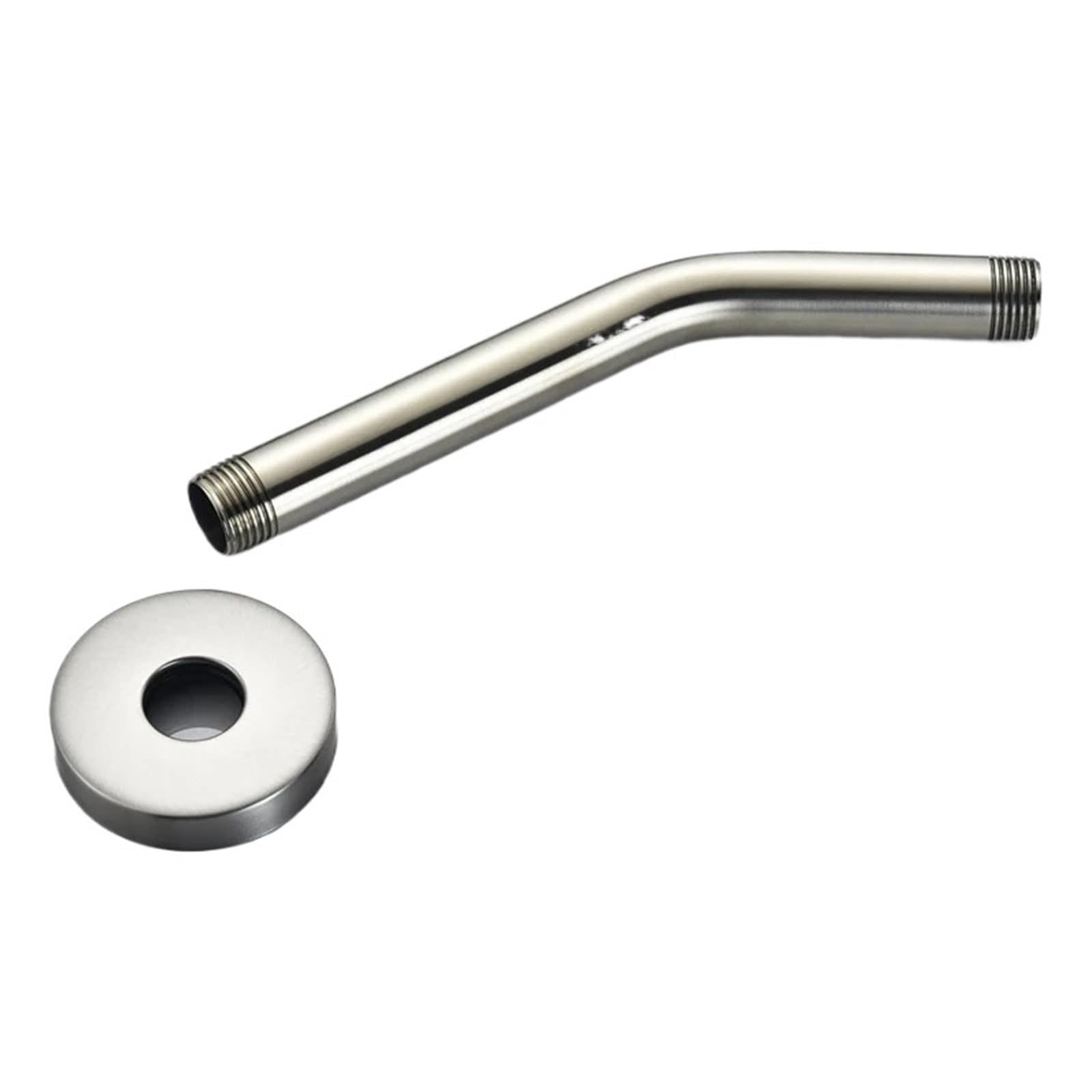 Ghhzml Brushed Silver-304 Shower Head Extension Arm 15Cm Wall Shower Arm Head Extension Pipe Stainless Steel Bracket For Bathroom Home Accessories 2Pcs(Brushed Silver-304)