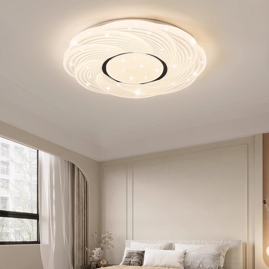LED Ceiling Light Modern Dimmable Ceiling Light Creative Round Ceiling Light Aluminium Acrylic Ceiling Light with Remote Control Adjustable Light Colour/Brightness Office Living Room Lighting 40 cm 27 W [Energy Class A++]