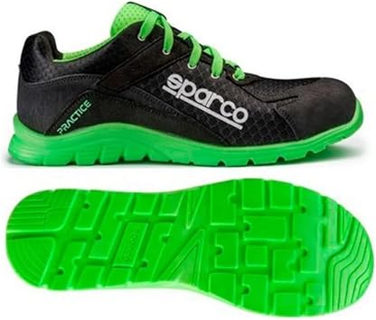 SPARCO 0751743NRVF Trainers, Black/Green, 43