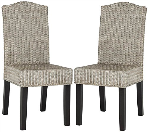 SAFAVIEH Home Collection Odette Grey Wicker Dining Chair