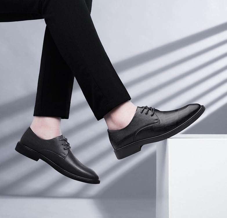 Men's Classic Lace Up Formal Tuxedo Derby Shoes Business Office Wedding Formal Modern Oxfords Comfortable Pointed Toe Lace Up Loafers4