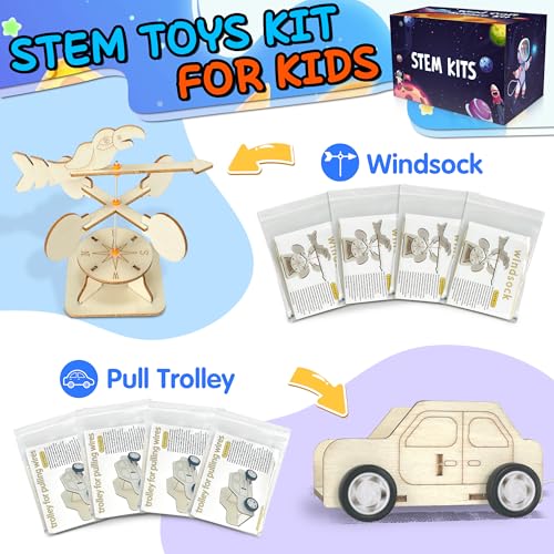 kortes 24Pack STEM Kits for Kids Classroom, Science Building Project Craft for Ages 8 9 10 11 12, 3D Wooden Model Kit, STEM Toys for Boys Girls Birthday Gifts Party Favors School Exchange Gifts - Image 6