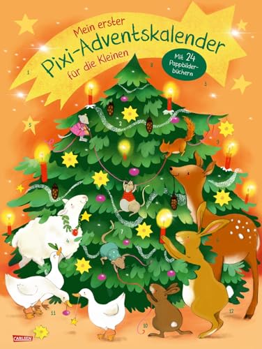 Mein erster Pixi-Adventskalender für die Kleinen - mit 24 Pappbilderbüchern: Kurze Weihnachtsgeschichten für Kleinkinder ab 18 Monaten zum Vorlesen