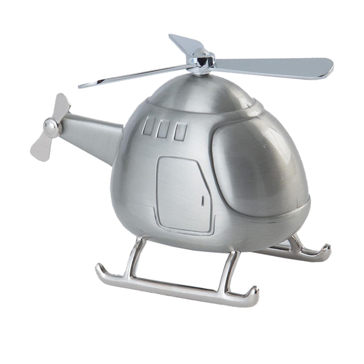 Homoyoyo Tirelire Hélicoptère Argenté en Plastique Mini Taille Boîte à Pièces pour Garçon et Filles et Décoration de Bureau Éducatif pour Économiser de L'argenté Ornement de Bureau Maison