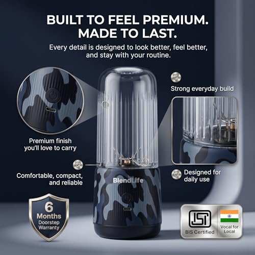 Image of BlendLife JOSH 380ml Portable Blender Juicer Mixer - Made in Bharat