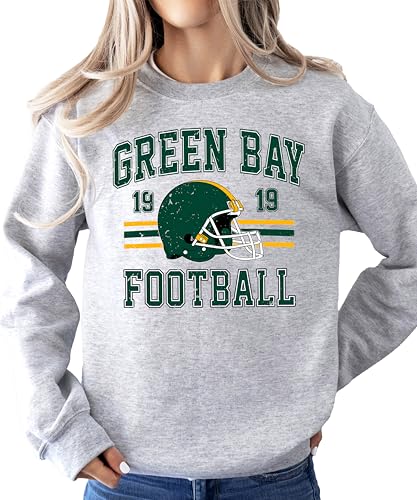 Olive Loves Apple Vintage Green Bay 1919 Football Sweatshirt for Men Women and Kids Distressed Game Day Pullover2