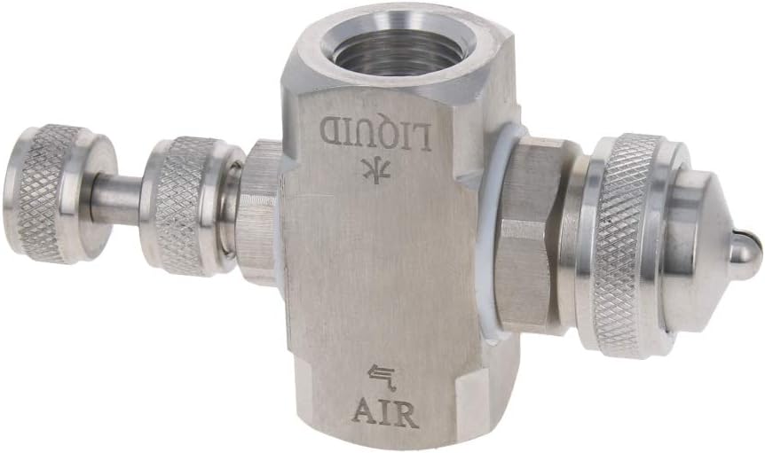 Heyiarbeit 1/4BSP Female Thread 130 Degree Round Spray Air Atomizing Mist Nozzle 304 Stainless Steel