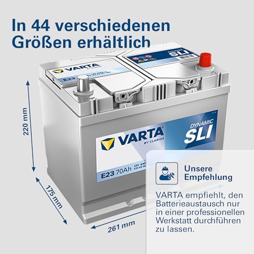zeigt massive verzinkte Pole und perfekte Passgenauigkeit in der Motorhaube. - Detailansicht von VARTA E23 70Ah 630A...