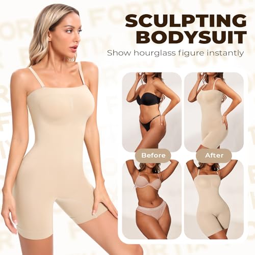 Strapless Shapewear Bodysuit for Women Tummy Control Full Body Shaper Snacthed Bodysuit Seamless Under Dresses4