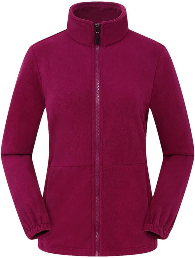Women's Winter Polar Fleece Jacket - Outdoor Warm Anti-Pilling Softshell Coat (Hiking, Camping, Skiing)