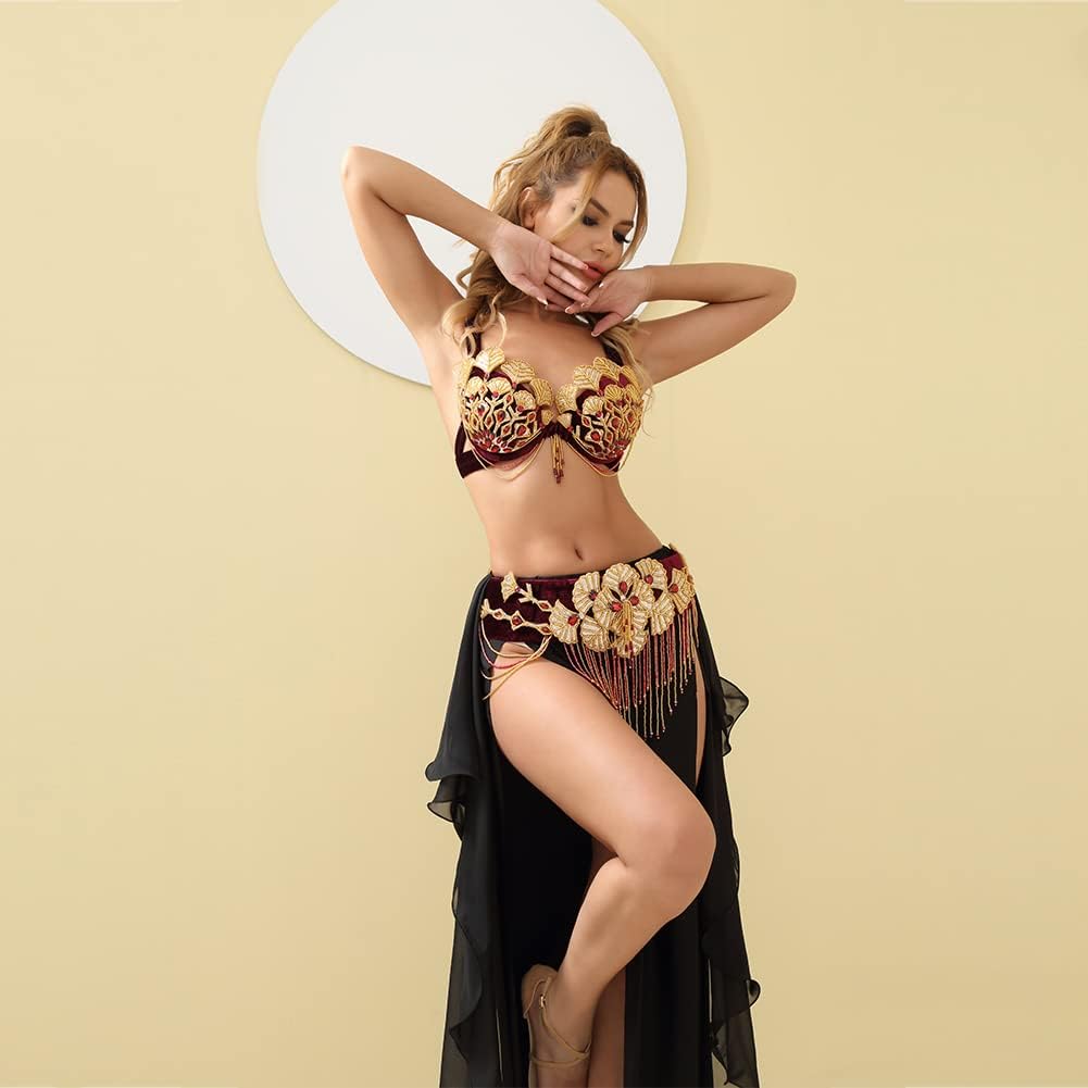 ROYAL SMEELA Belly Dancer Costumes for Women Belly Dance Bra and Belt Belly Dancing Skirt Bellydance Costume Carnival Outfit - Image 2